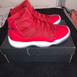 Red Jordan 11s GS